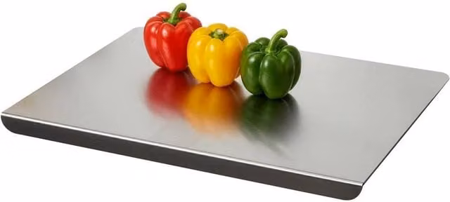 Havendro Large Rectangular Stainless Steel Cutting Board in Silver – 1