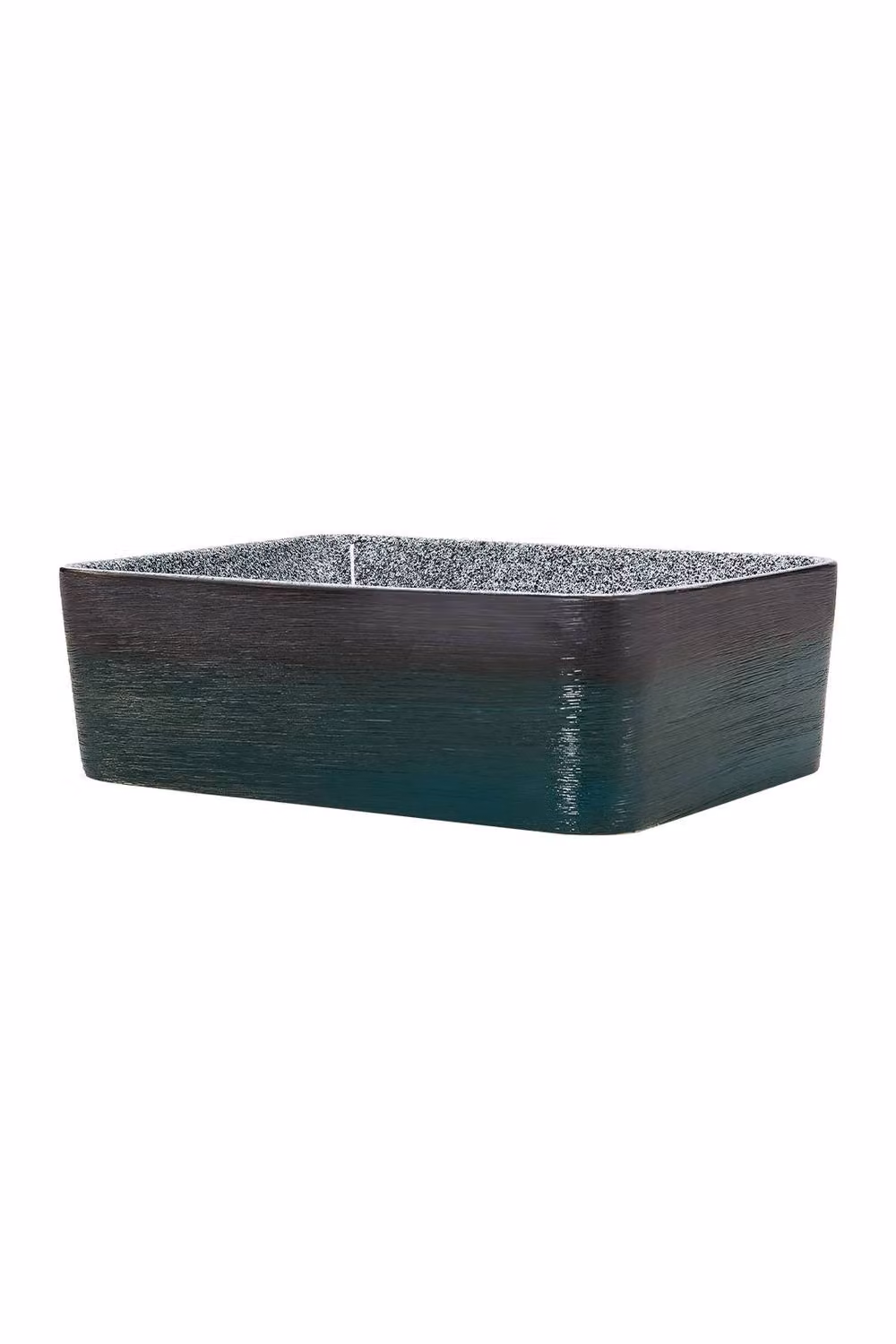 Living and Home Rectangular Ceramic Countertop Vessel Sink with Waste Kit in Grey and Multicolour, W/D/H: 40 x 31 x 13 cm – 3