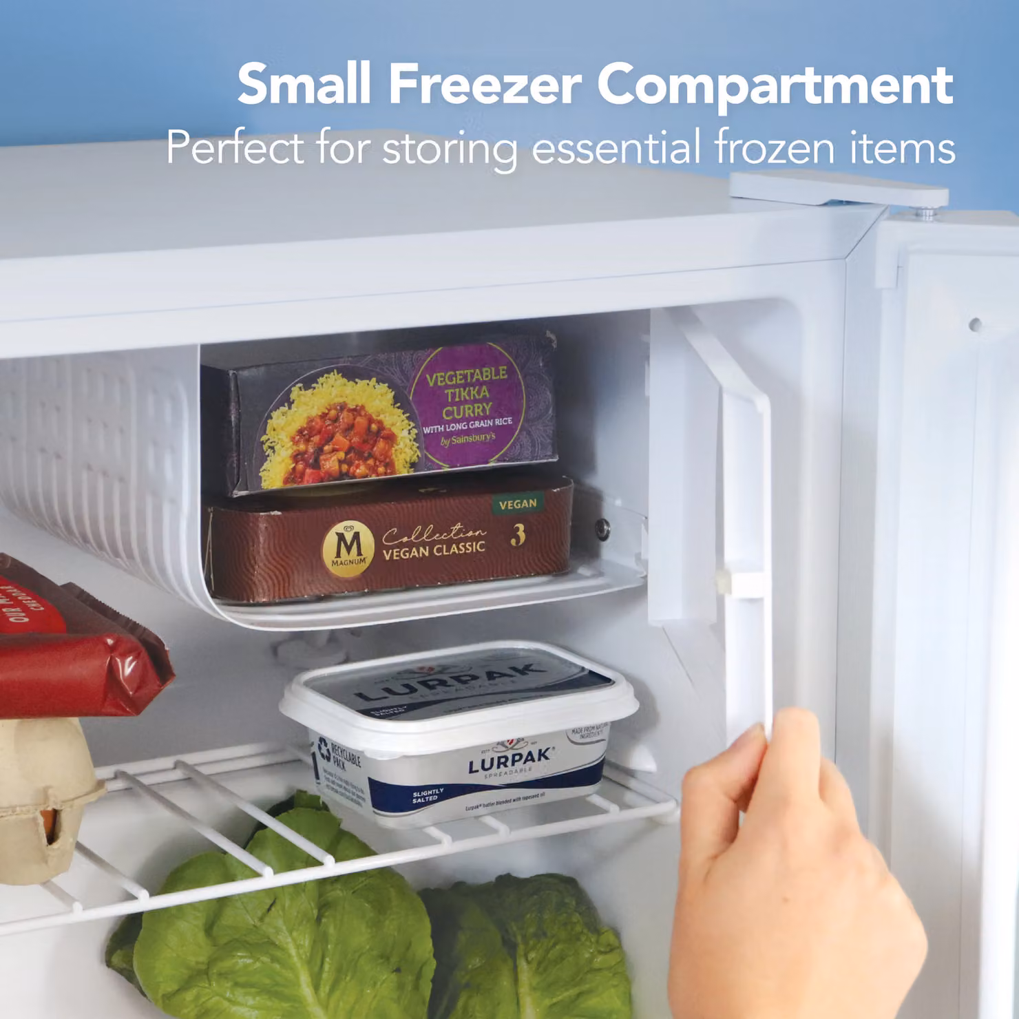 Igenix Lockable Countertop Fridge, 41 Litre, White – 4