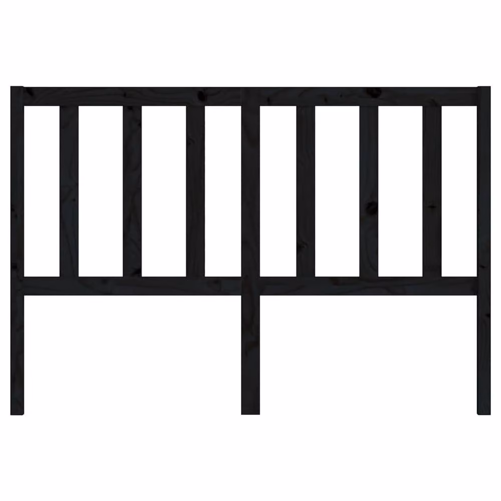 Berkfield Home Black Solid Pine Wood Bed Headboard W/D/H: 166 x 4 x 100 cm – 3