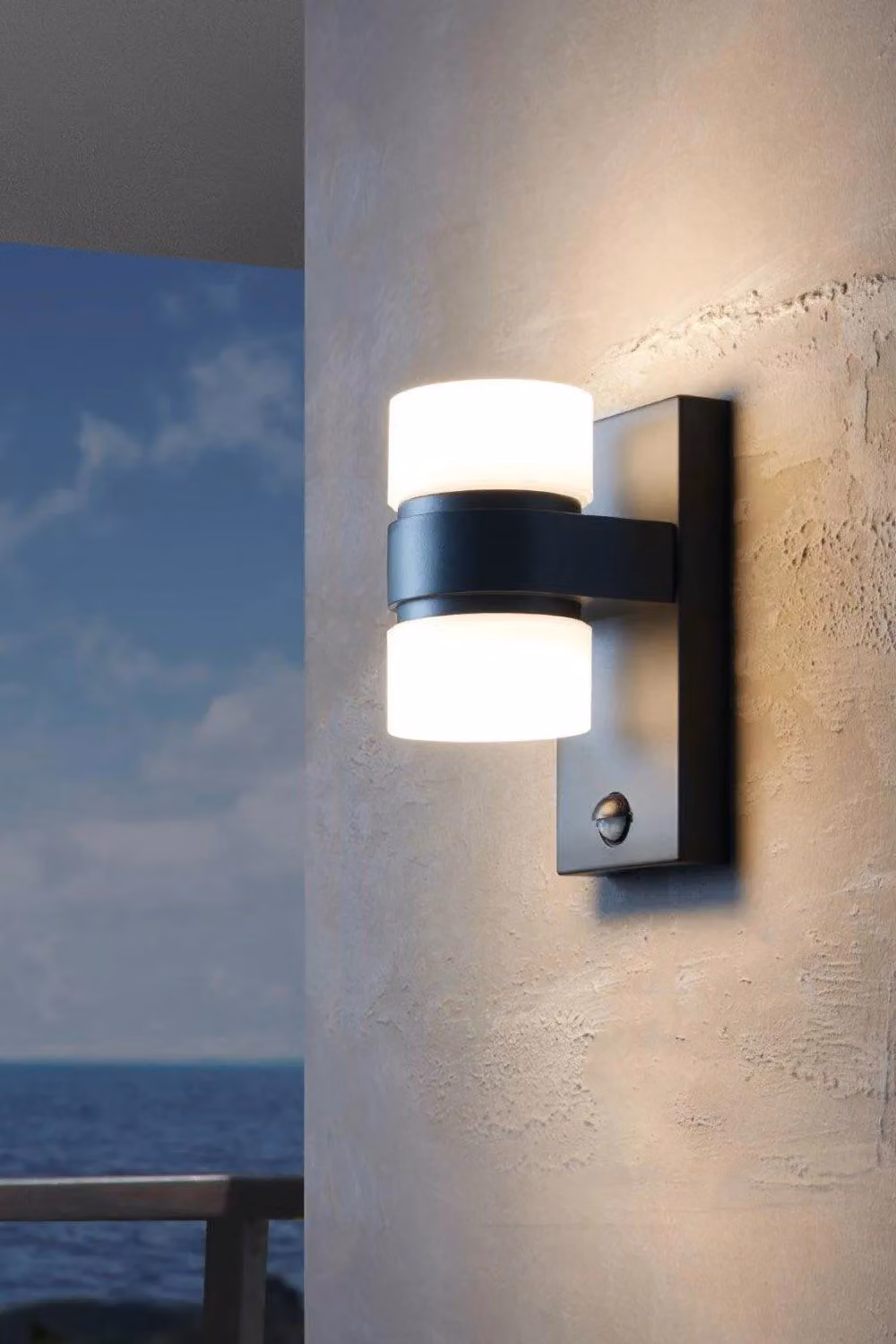 Eglo Atollari Modern Rectangular LED Outdoor Wall Light with Motion Sensor, IP44, Black – 2