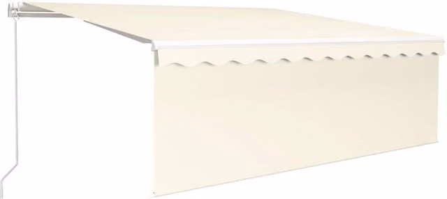 Berkfield Home Manual Retractable Awning with Blind, Beige, W: 400 cm, D: 300 cm