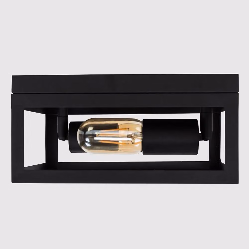 ValueLights Pisces Industrial Black Metal 2 Way Up and Down Ceiling Light – 3