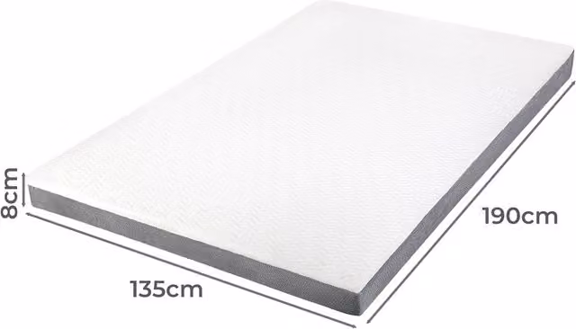 Lavio Dual Layer Cooling Gel Memory Foam Mattress Topper, White