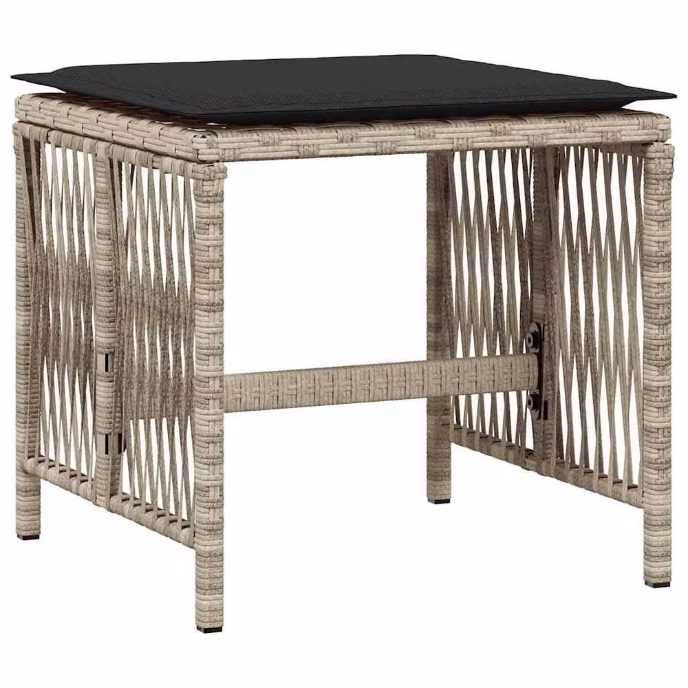 Berkfield Home 15 Piece Grey Poly Rattan Garden Dining Set with Cushions and Glass Table – 3