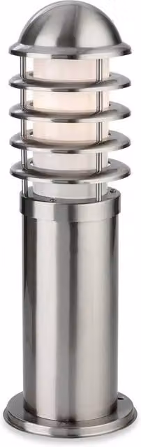 Netlighting Penrith Stainless Steel Bollard in Grey, IP44 Rated, Height: 45 cm