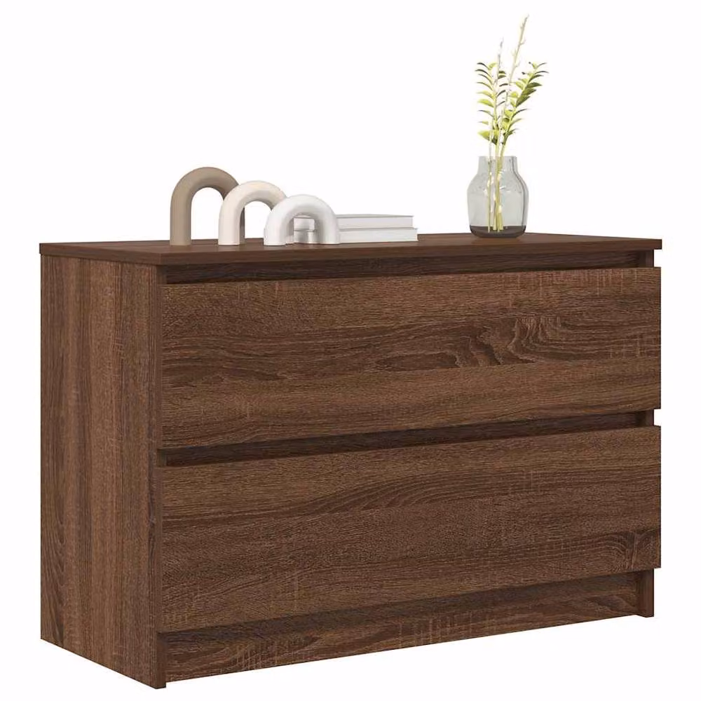 Berkfield Home Brown Oak TV Cabinet, W/D/H: 80 x 35 x 54 cm – 3