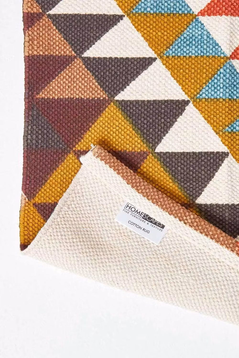 Homescapes Oslo Multi Colour Cotton Diamond Pattern Hall Runner, W/D/H: 66 x 200 cm – 5