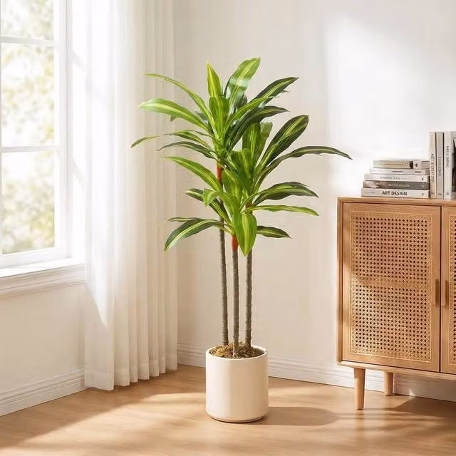 EONLION Green Lifelike Fake Tabletop Tree with Bendable Trunks