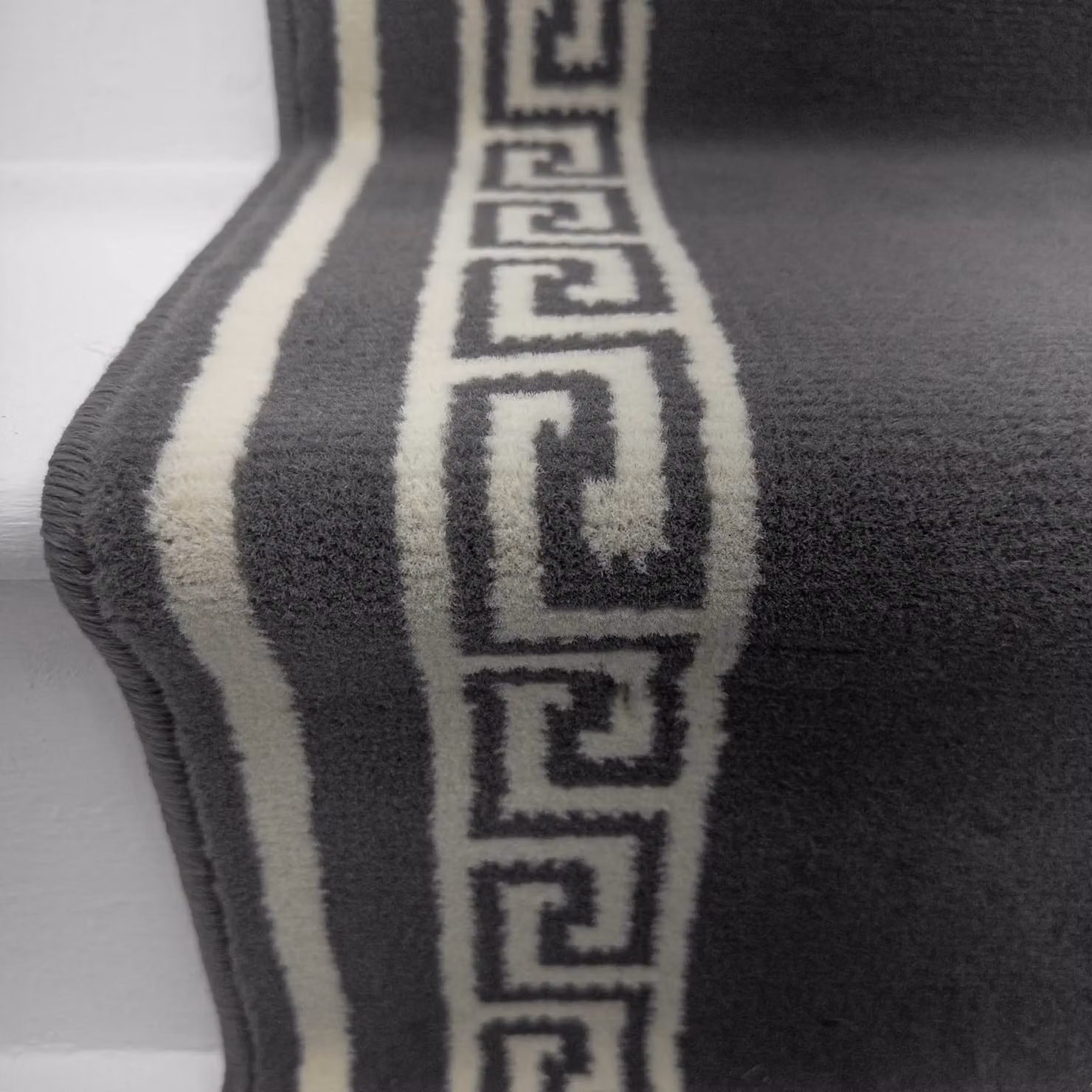 runrug Grey Key Stair Carpet Runner, W: 80 cm, L: 480 cm – 8
