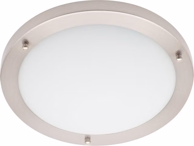Litecraft Mari Large Round Bathroom Ceiling Flush Light in Silver