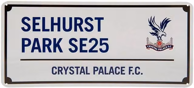 Crystal Palace FC Selhurst Park SE25 Metal Hanging Plaque, White – 1