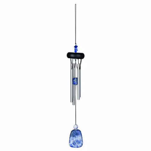 Woodstock Chimes Precious Stones Wind Chimes in Blue and Silver