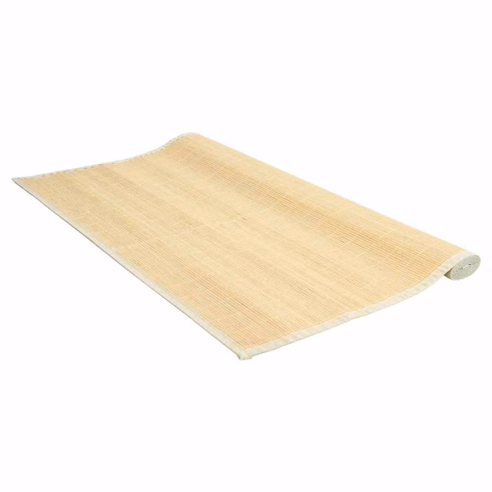 Berkfield Home Bamboo Round Rug in Beige and Sand, W: 100 cm – 2