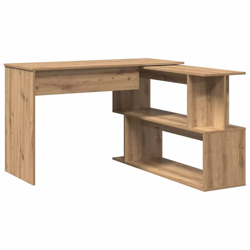 Berkfield Home Modern Corner Desk in Artisan Oak Brown, W: 200.5 cm, D: 50 cm, H: 76 cm – 2