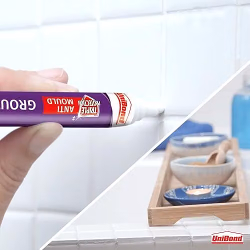 Unibond Triple Protection Anti-Mould Grout Reviver Pen, White, Pack of 2 – 3