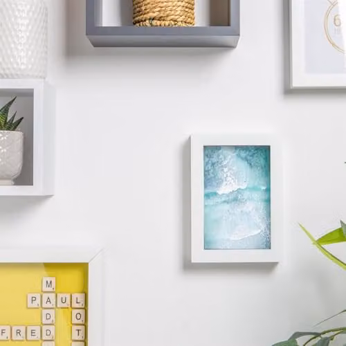 Nicola Spring Rectangular Photo Frames, Pack of 2, White, Fits 10 x 15 cm