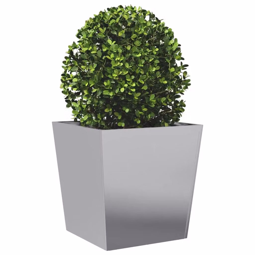 Berkfield Home Garden Planter in Grey Galvanised Steel, W/D/H: 50 x 50 x 50 cm – 3