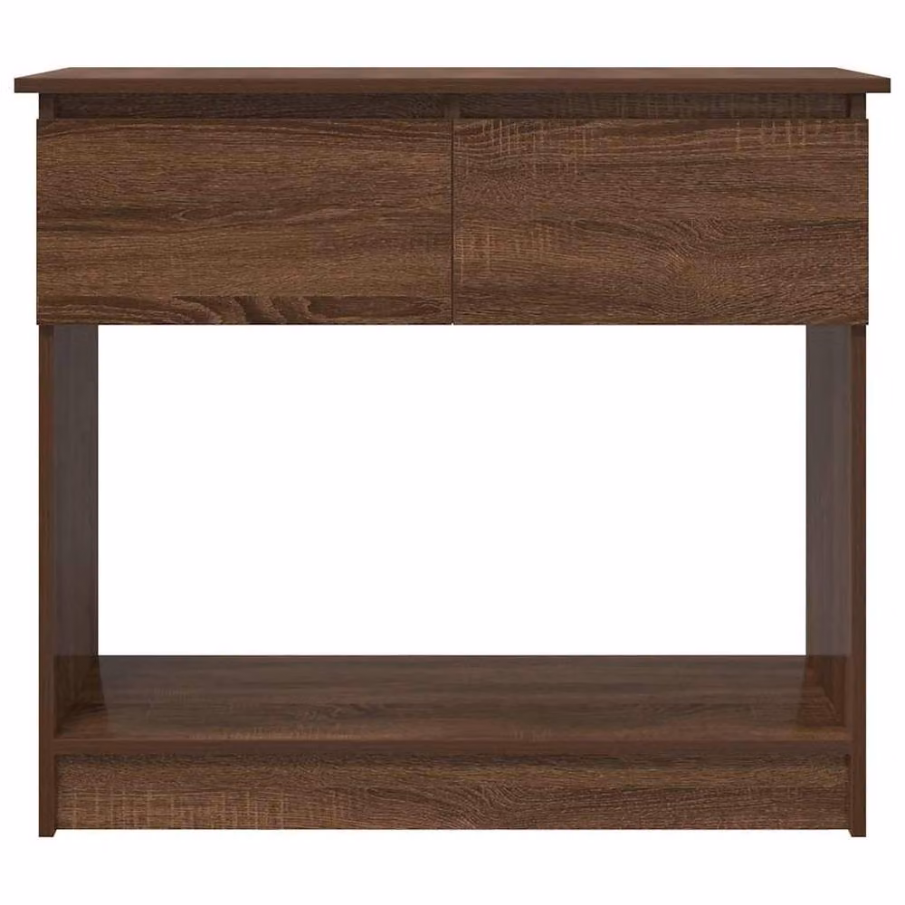 Berkfield Home Modern Console Table with Drawers, Brown Oak, W: 85.5 cm, D: 38.5 cm, H: 74.5 cm – 3