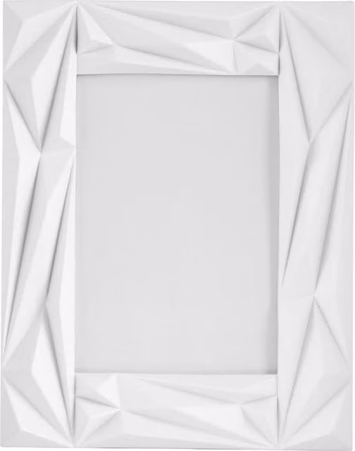 Orsina Geo Prisma White Single Rectangular Photo Frame, W/H: 12.7 x 17.78 cm