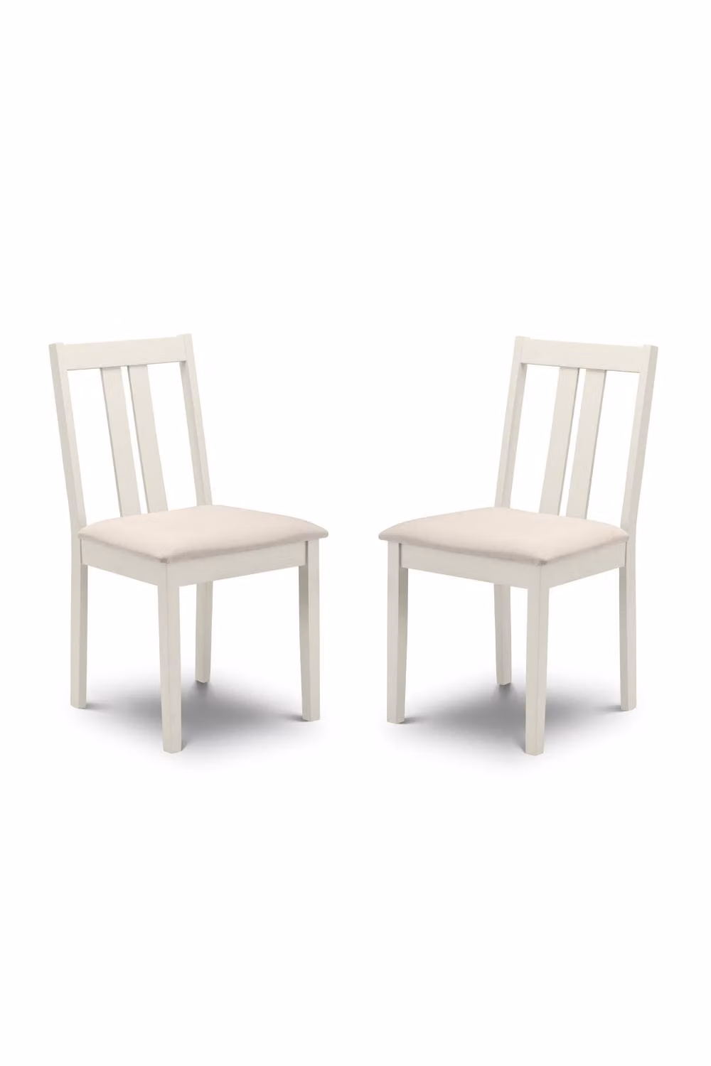 Julian Bowen Rufford Dining Chairs, Set of 2, Ivory Microfibre Fabric – 3