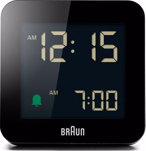 Braun Digital Alarm Clock in Black – 1