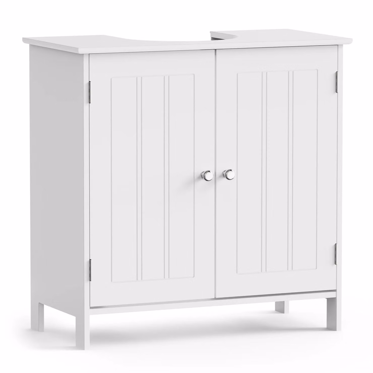 VonHaus Holbrook Freestanding Under Sink Bathroom Cabinet in White – 2