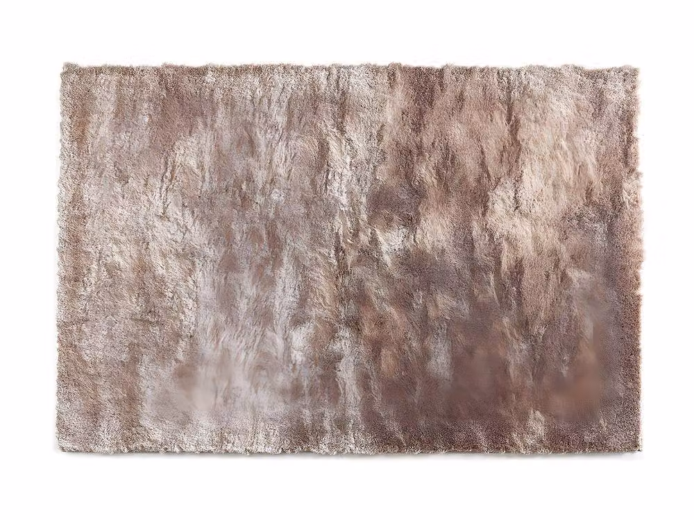 Vente-unique Ultra Soft Shaggy Shag Rug in Taupe Beige, W: 200 cm, L: 290 cm – 1