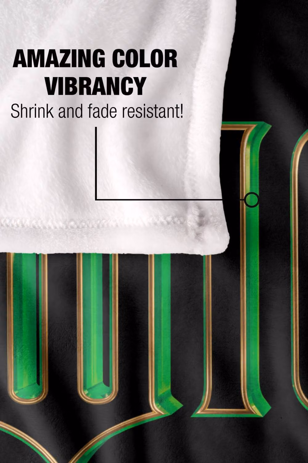 NBCU Wicked Movie Logo Silky Touch Super Soft Throw Blanket, Multicolour and Black, W: 152.4 cm, D: 127.0 cm – 4