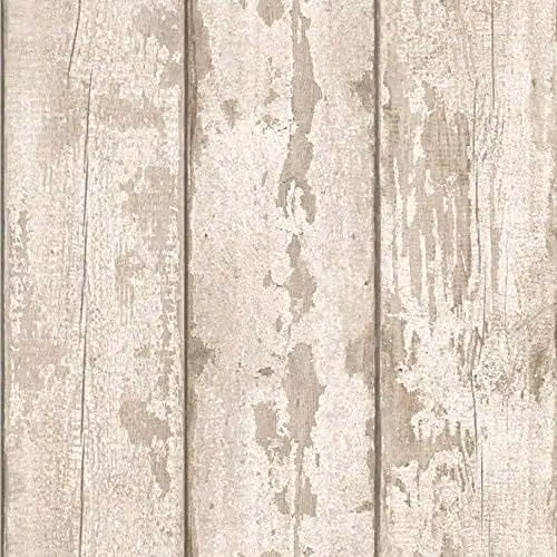 Arthouse White Washed Wood Effect Wallpaper, Rustic Nature Design, W: 53 cm, L: 1005 cm