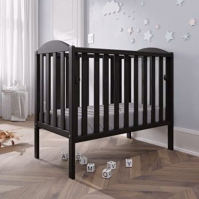 Viculii Space Saver Cot with Mattress in Black