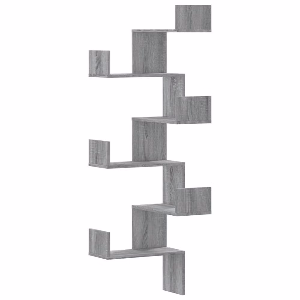 Berkfield Home Grey Sonoma Wall Corner Shelf, W/D/H: 45 x 45 x 147 cm – 2