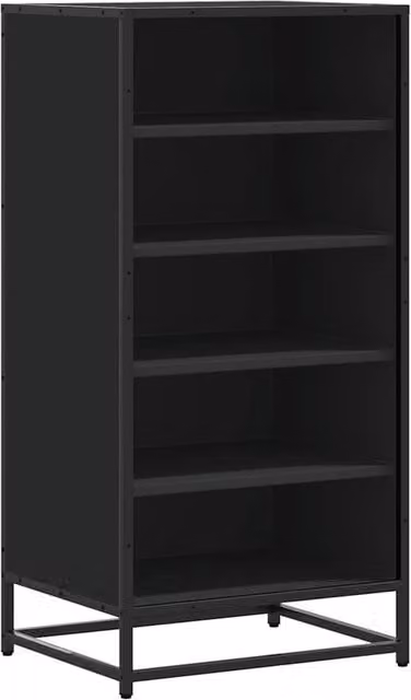 Berkfield Home Black Modern Freestanding Shoe Rack W/D/H: 48 x 38 x 97.5 cm