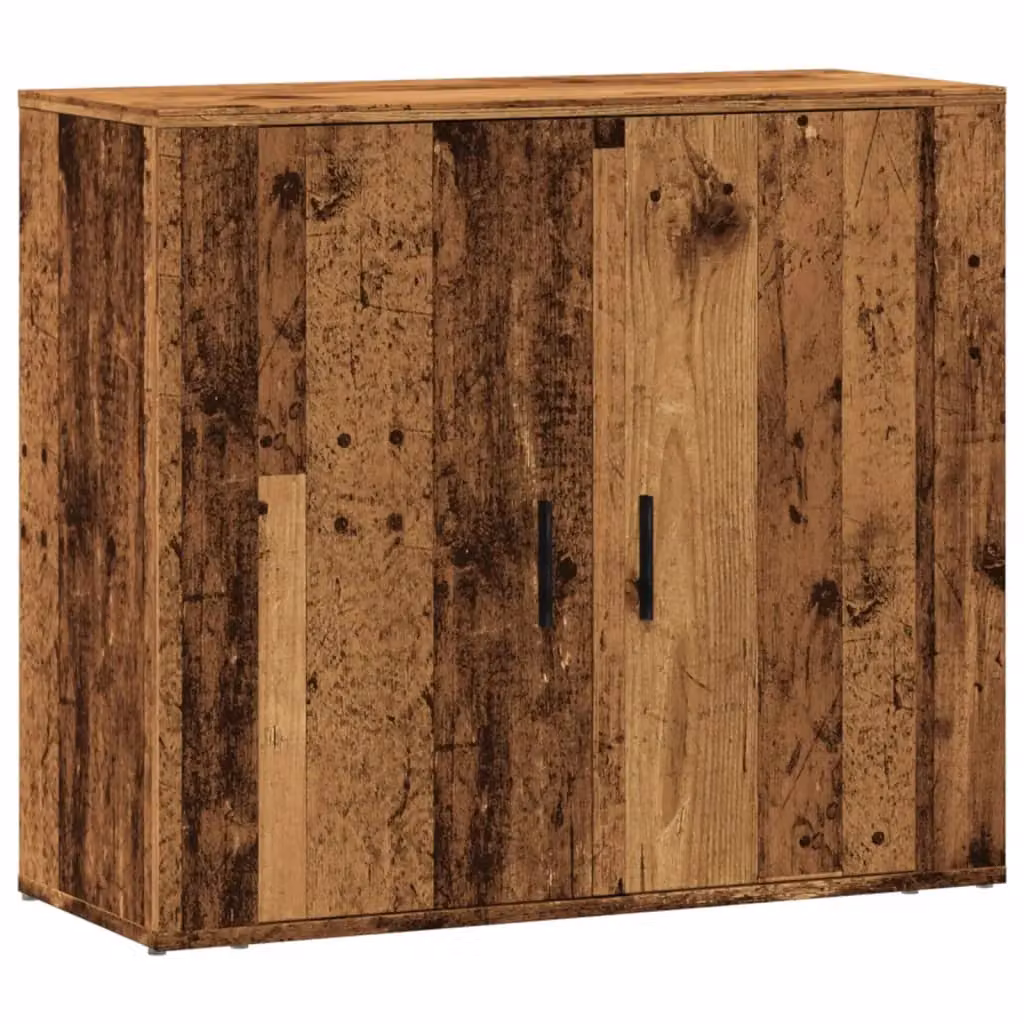 Berkfield Home Rustic Old Wood Sideboard in Brown, W/D/H: 80 x 33 x 70 cm – 2