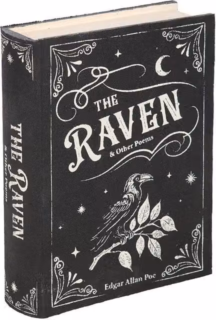 Kingsbury Gifts Raven Book Shaped Storage Box in Black
