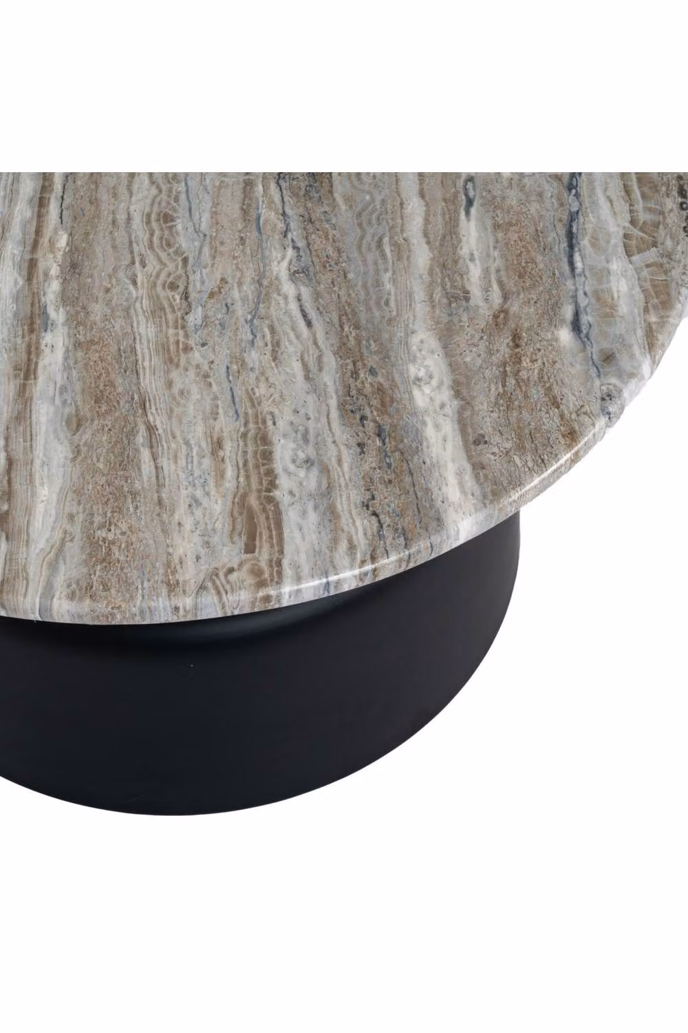 KDMD Oura Round Coffee Table in Black with Ceramic and Metal Finish – 3