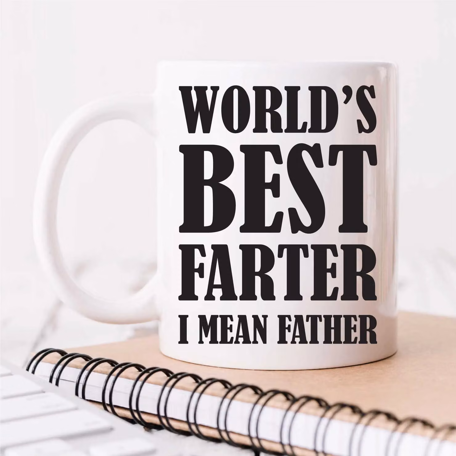 60 Second Makeover World's Best Farter I Mean Father Mug in White – 2