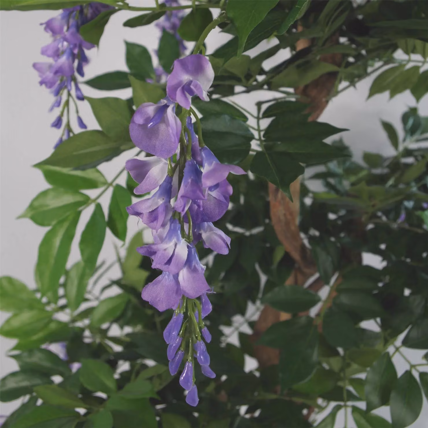 Leaf Design UK 110cm Artificial Purple Blossom Tree with Silver Metal Planter – 2