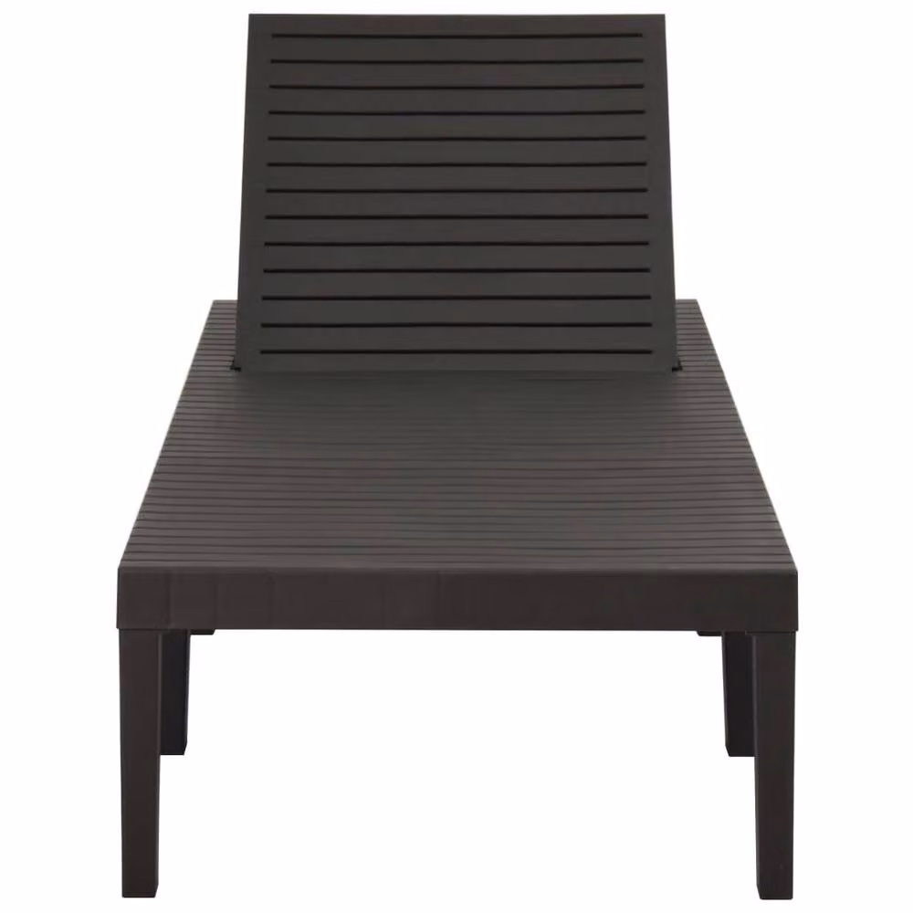 Berkfield Home Sun Lounger in Anthracite and Black with Adjustable Headrest – 3