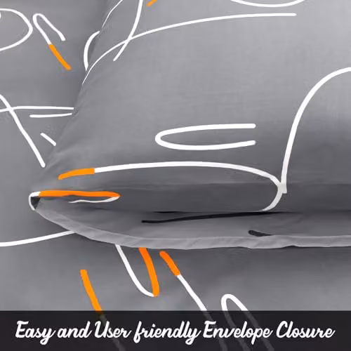 Pamposh Super King Duvet Cover and Pillowcase Set, Grey Brushed Microfibre, W/D/H: 220 x 220 x 220 cm – 5