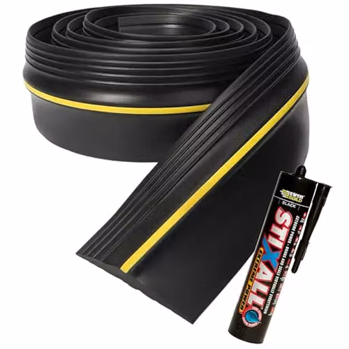 Novecrafto Universal Fit EPDM Rubber Garage Door Seal, 3m Length, Black Self-Adhesive Weatherproof Threshold Draught Excluder – 11