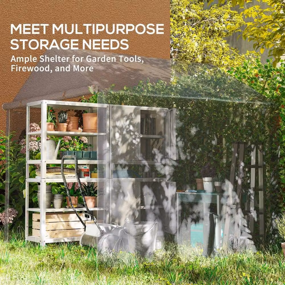 NESTLUNE Grey Temporary Garden Shed Storage Tent, W: 100 cm, D: 15 cm, H: 15 cm – 3