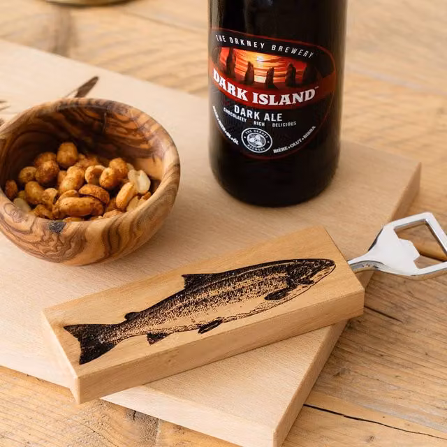 Selbrae House Salmon Beech Wood Bottle Opener in Natural Brown
