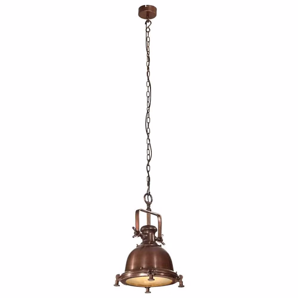 Berkfield Home Copper Aluminium Industrial Dome Pendant Light, W/D/H: 35 x 35 x 153 cm – 2