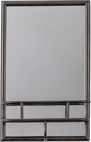 Perch & Parrow Morris Rectangular Industrial Glass Mirror in Bronze