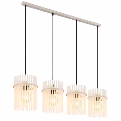 Globo Lighting Modern Bar Pendant Light in Beige with Glass Rods, Height: 140 cm – 1