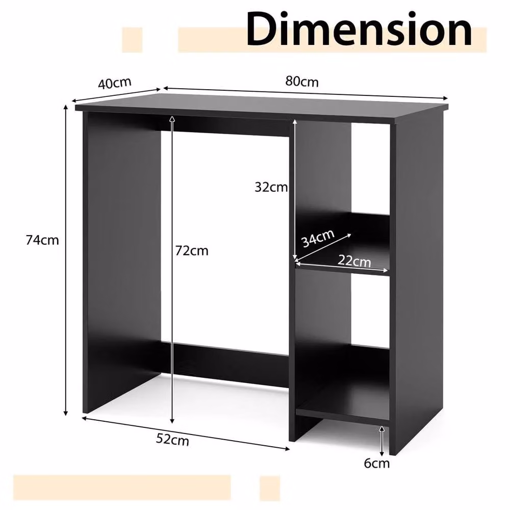 Kelvenix Modern Black Small Computer Desk for Home Office – 2