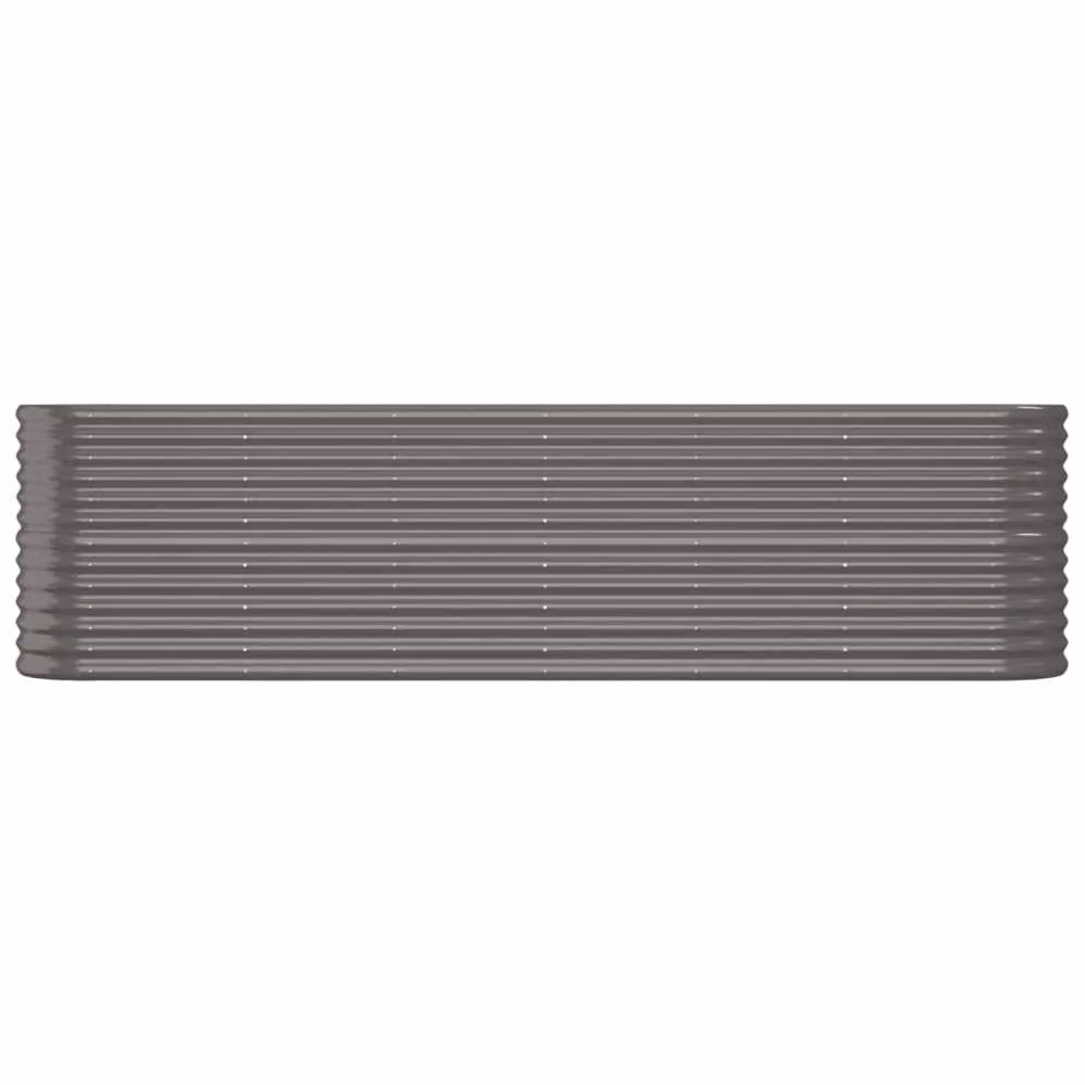 Berkfield Home Garden Grey Powder-coated Steel Raised Bed W/D/H: 260 x 40 x 68 cm – 2