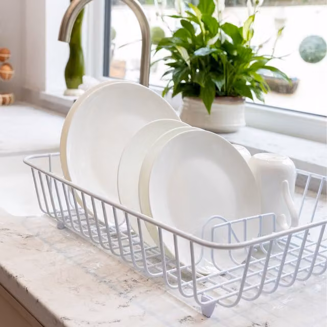 KitchenCraft Dish Drainer, White, 45 cm