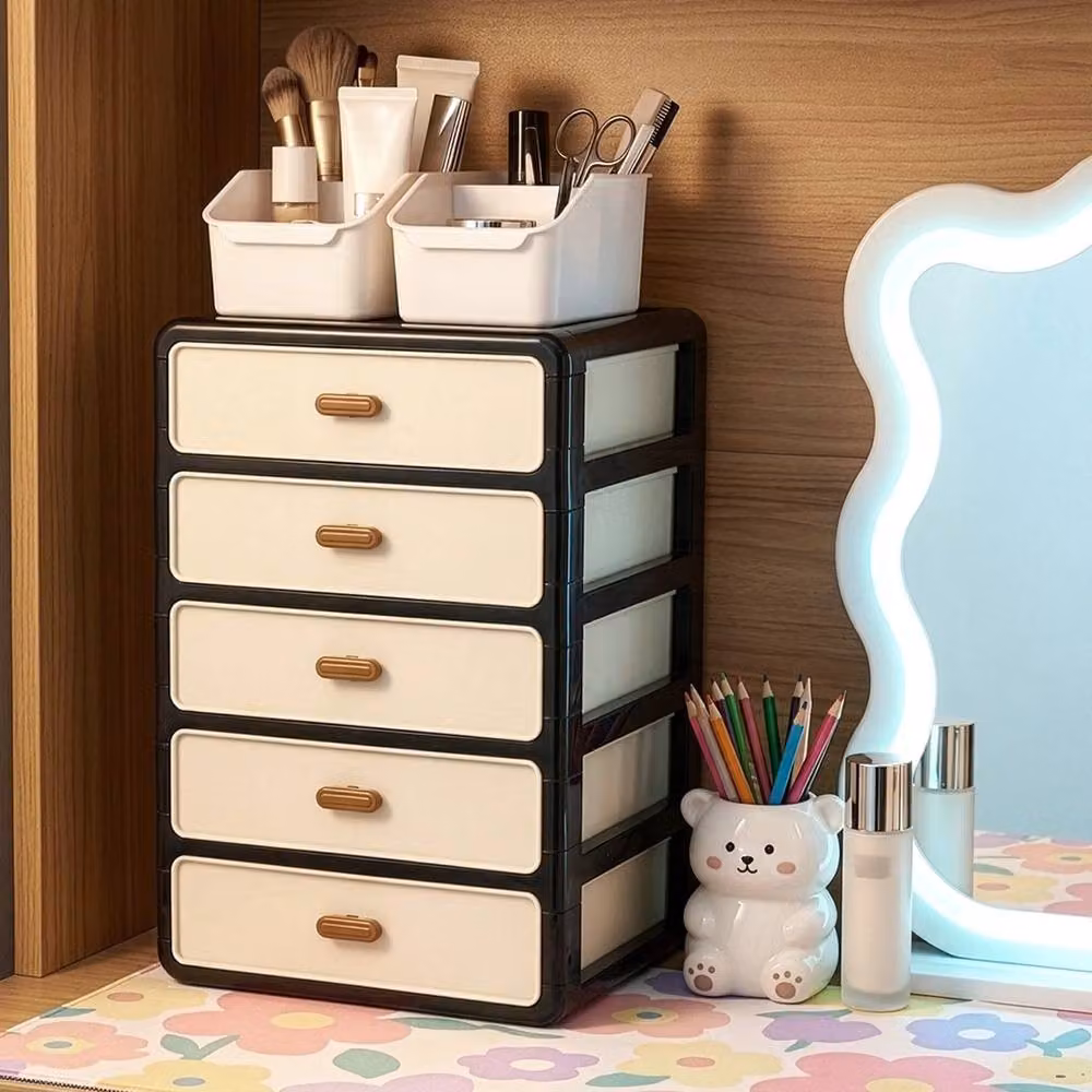 Havendro 5-Tier Drawer Storage Cabinet in Beige – 4